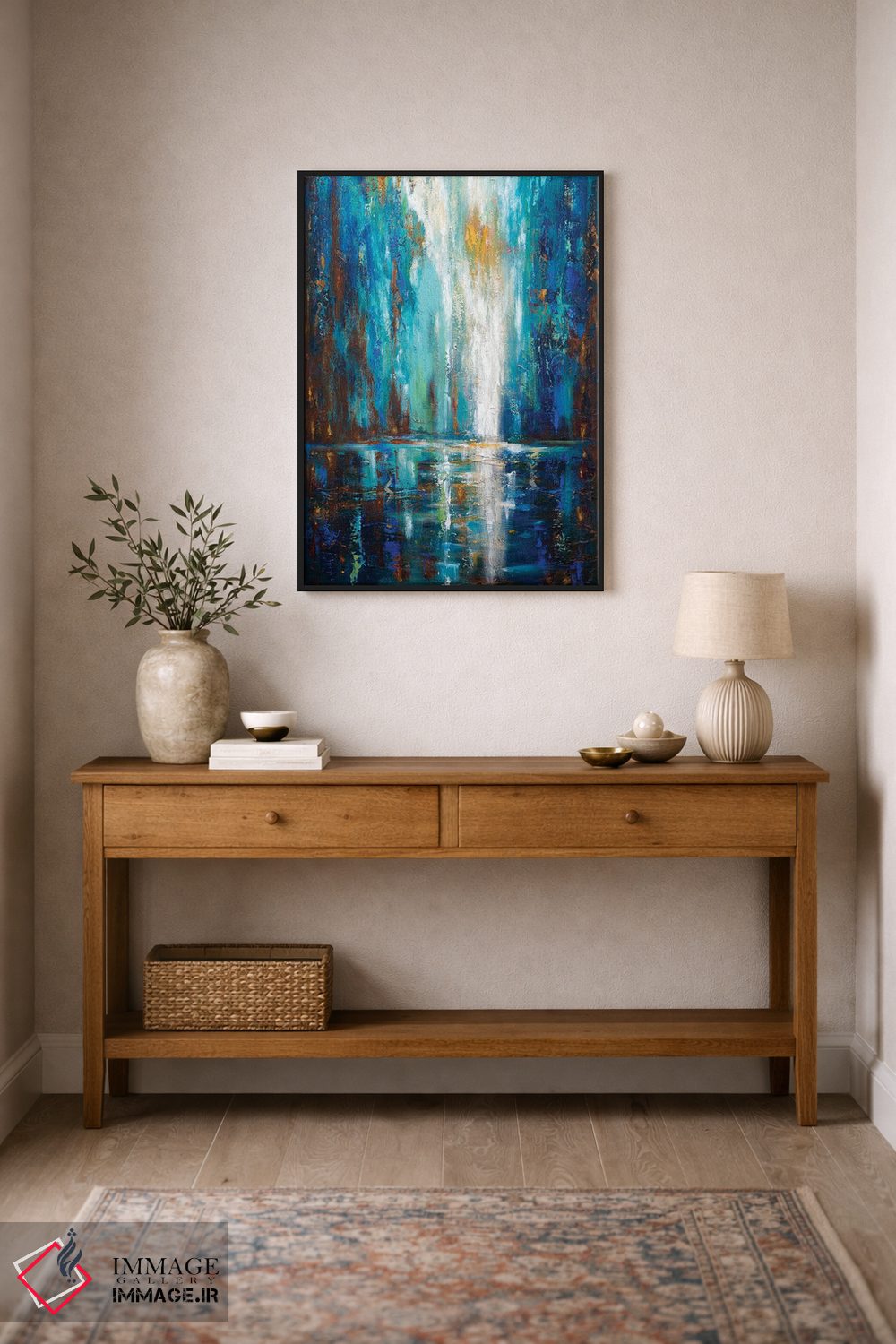 تابلو انتزاعی "آبشار" اثر لیندا اولسن - D1B