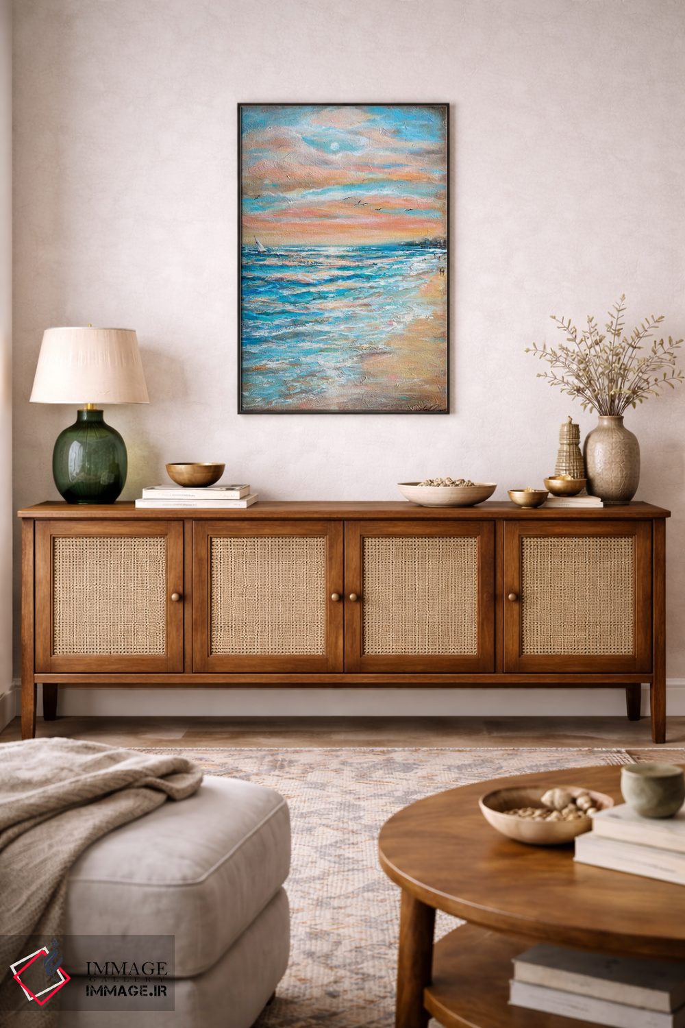 تابلو دکوراتیو "در امتداد ساحل" اثر لیندا اولسن - D3B