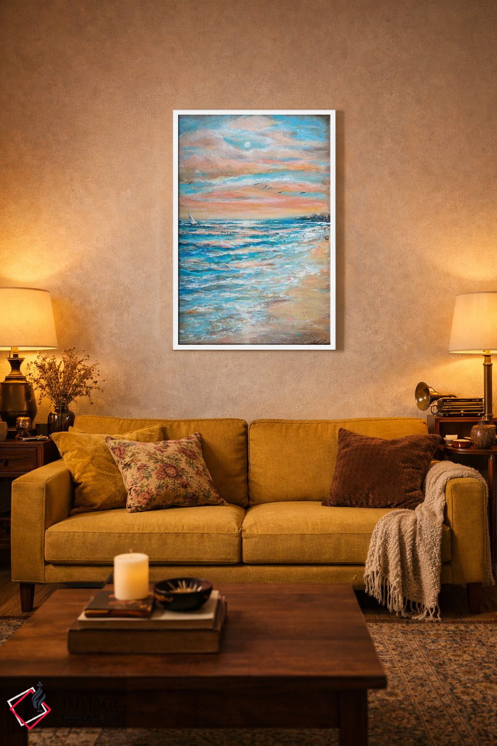 تابلو دکوراتیو "در امتداد ساحل" اثر لیندا اولسن - D2W