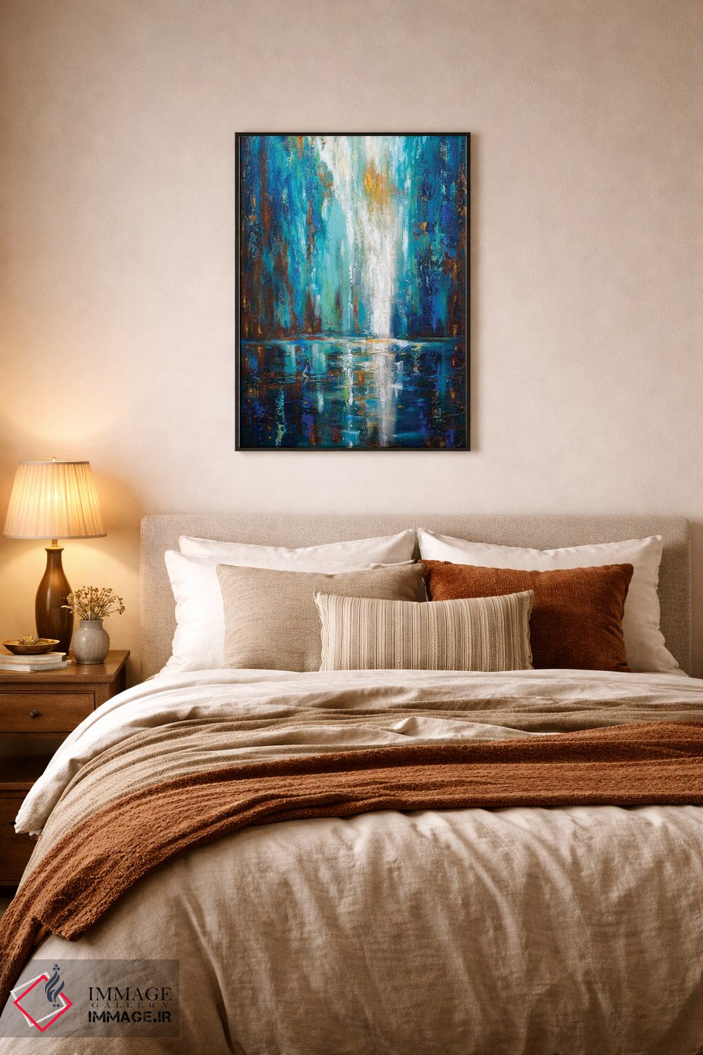 تابلو انتزاعی "آبشار" اثر لیندا اولسن - D6B