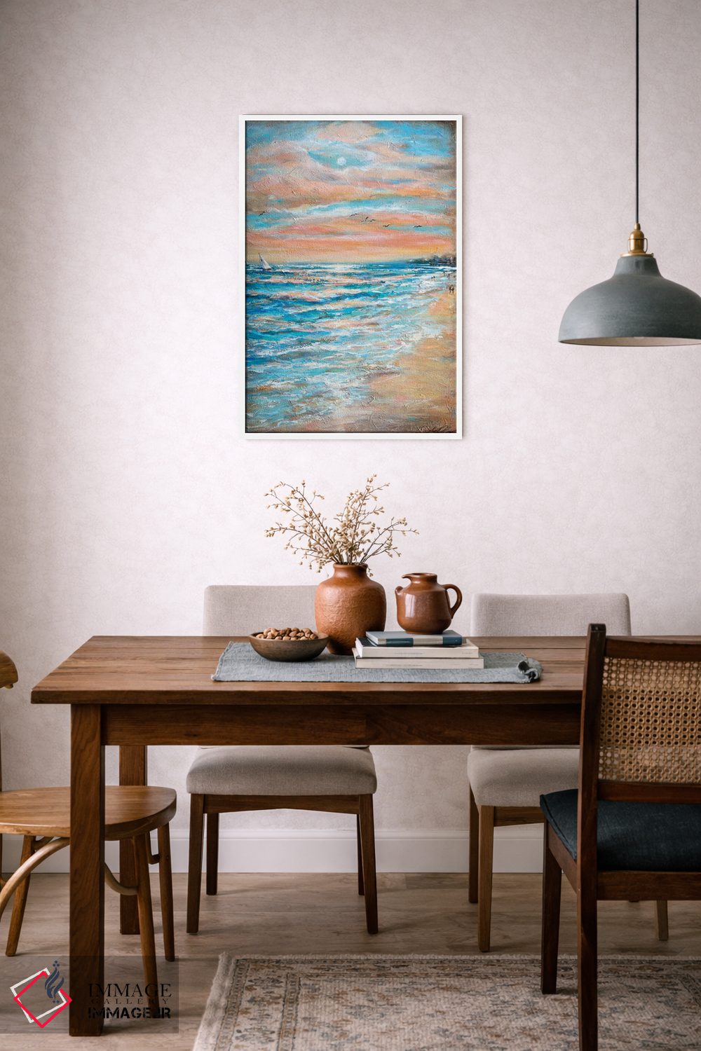 تابلو دکوراتیو "در امتداد ساحل" اثر لیندا اولسن - D6W