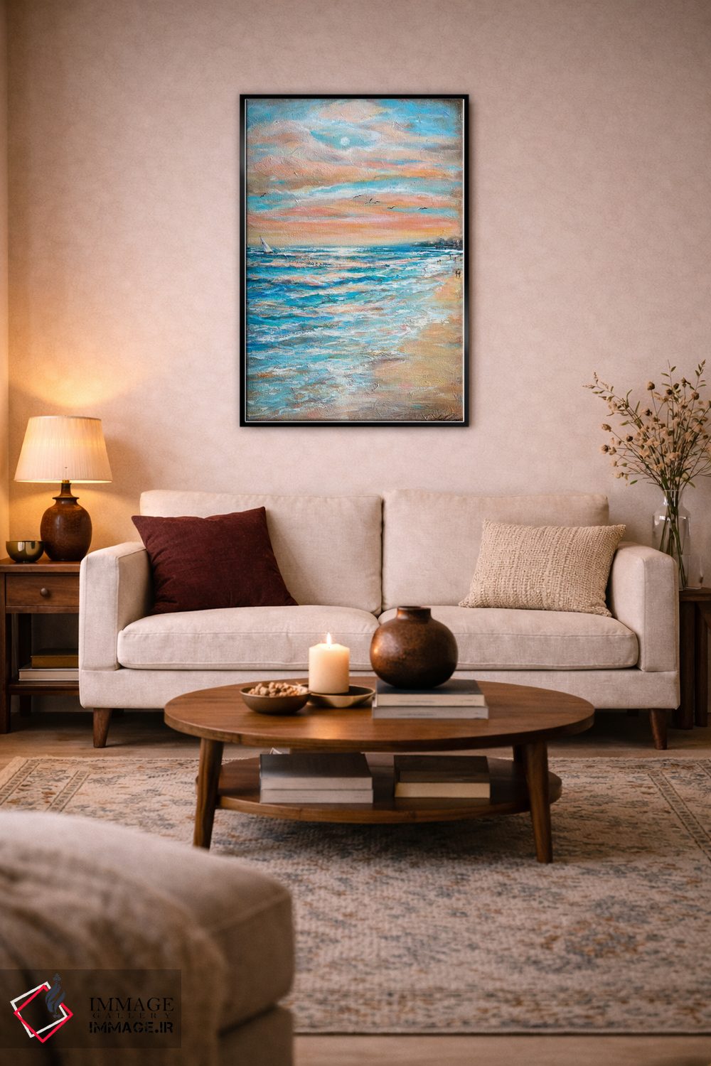 تابلو دکوراتیو "در امتداد ساحل" اثر لیندا اولسن - D4B