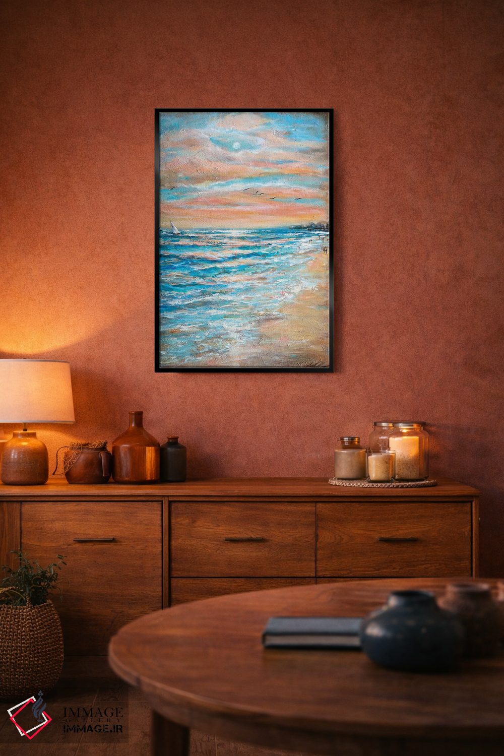 تابلو دکوراتیو "در امتداد ساحل" اثر لیندا اولسن - D5B