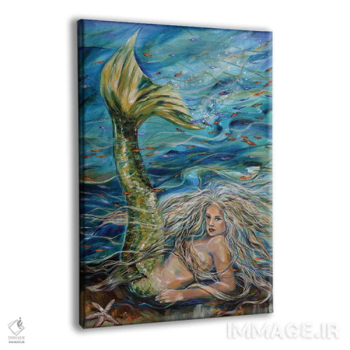تابلو دکوراتیو دریادختری آزاد و رها اثر لیندا اولسن - نمای پرسپکتیو محصول