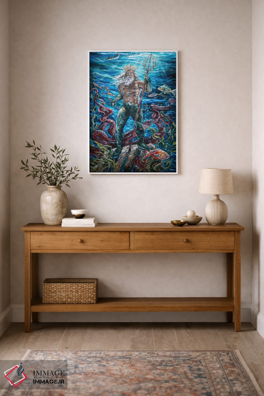 تابلو دکوراتیو "پادشاه نپتون" اثر لیندا اولسن - D2W