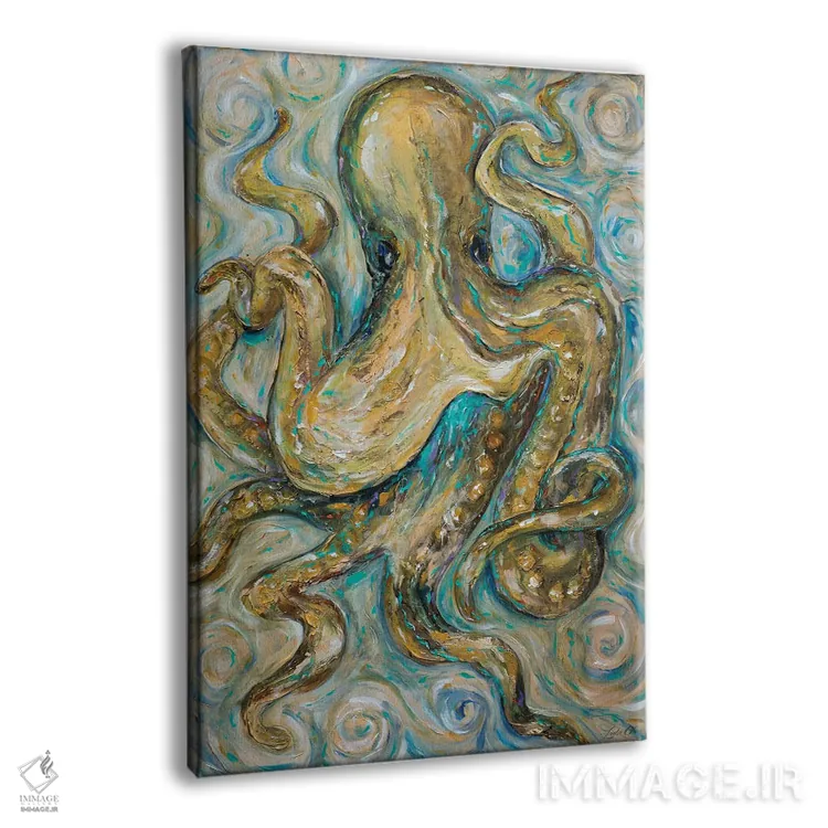 تابلو دکوراتیو تانگوی هشت پا اثر لیندا اولسن - نمای پرسپکتیو محصول