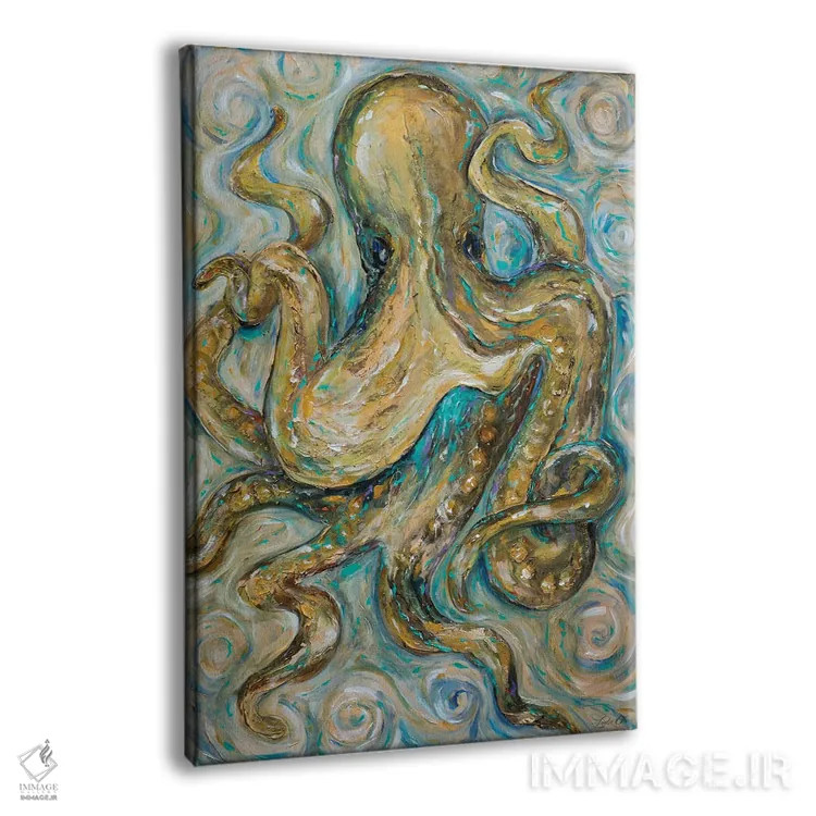 تابلو دکوراتیو تانگوی هشت پا اثر لیندا اولسن - نمای پرسپکتیو محصول