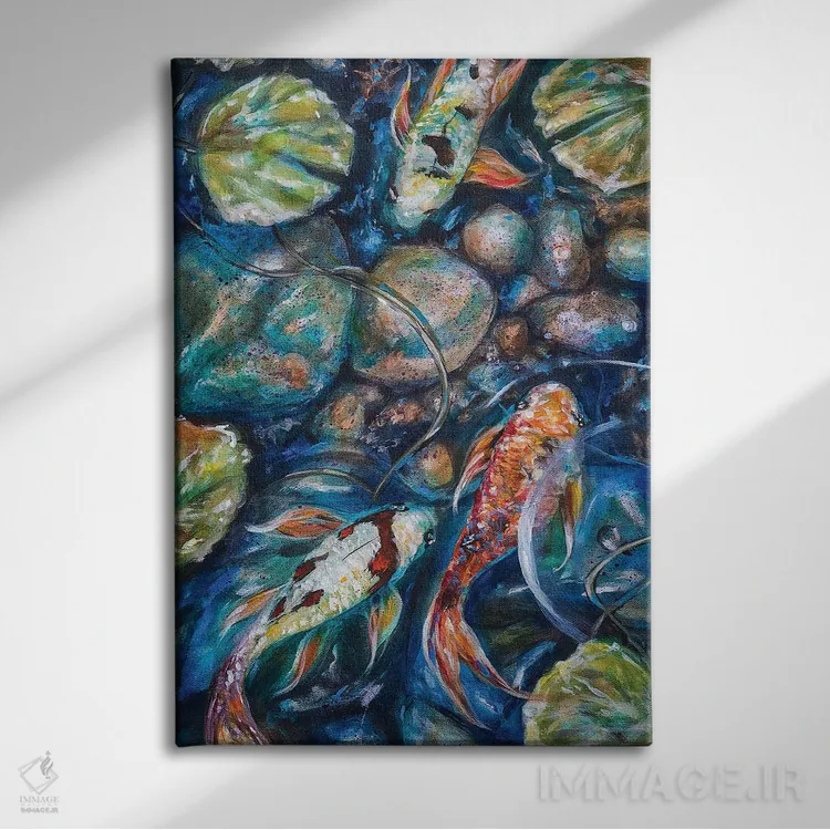 تابلو دکوراتیو کوی و صخره ها اثر لیندا اولسن - نمای روبهرو روی دیوار