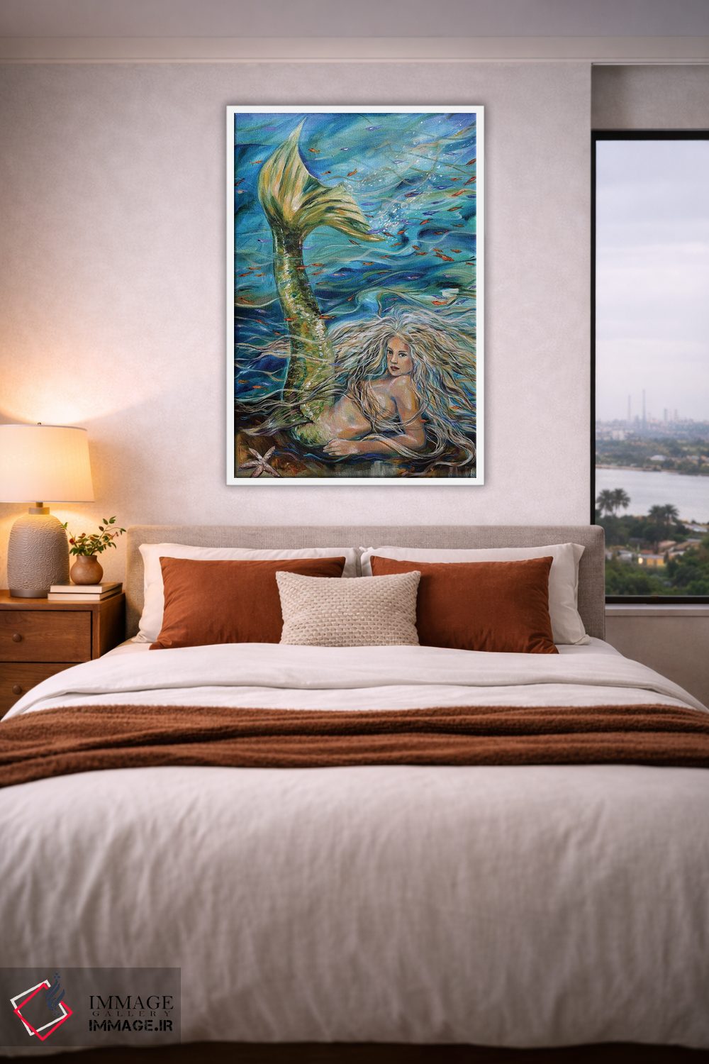 تابلو دکوراتیو دریادختری آزاد و رها اثر لیندا اولسن - D2W