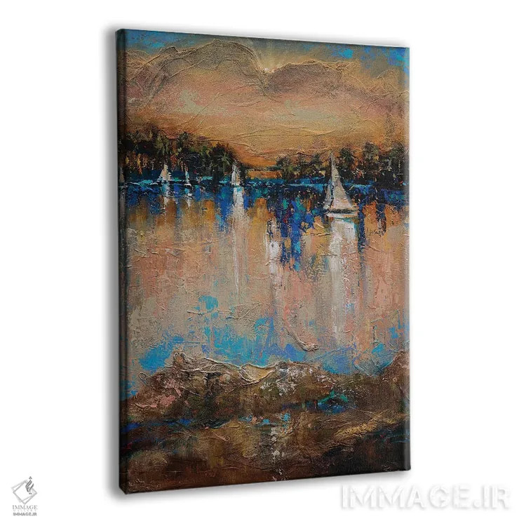 تابلو انتزاعی پایان مسابقه اثر لیندا اولسن - نمای پرسپکتیو محصول