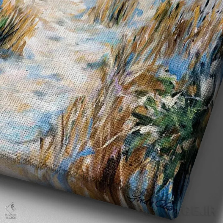 تابلو دکوراتیو بادهای مساعد اثر لیندا اولسن - نمای نزدیک بافت بوم