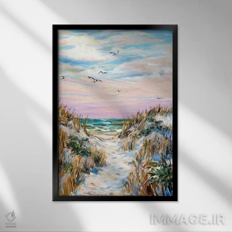 تابلو دکوراتیو بادهای مساعد اثر لیندا اولسن - نمای قابدار مشکی