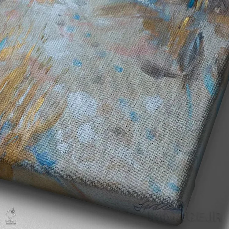 تابلو دکوراتیو مسیر ردپاها اثر لیندا اولسن - نمای نزدیک بافت بوم