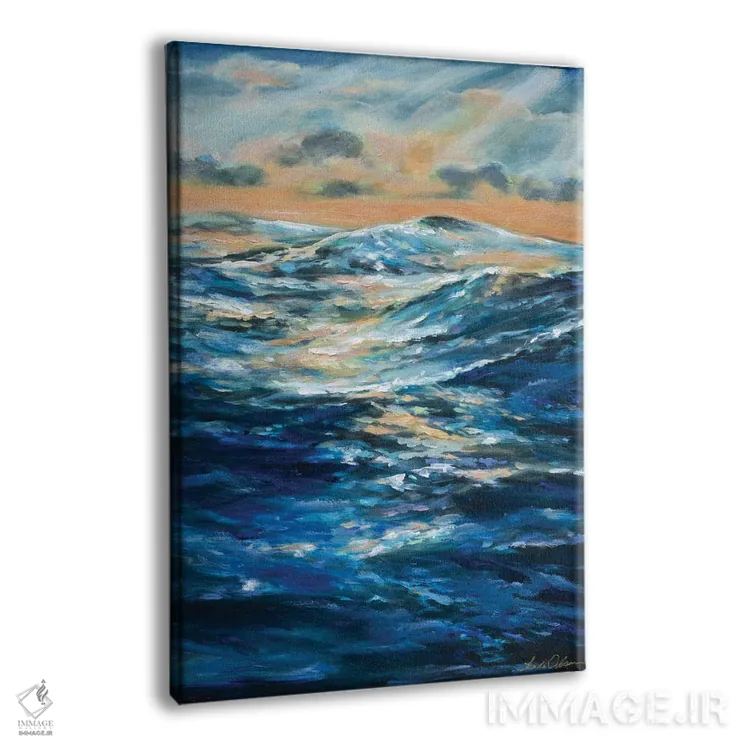 تابلو انتزاعی آرامش پیش از طوفان اثر لیندا اولسن - نمای پرسپکتیو محصول