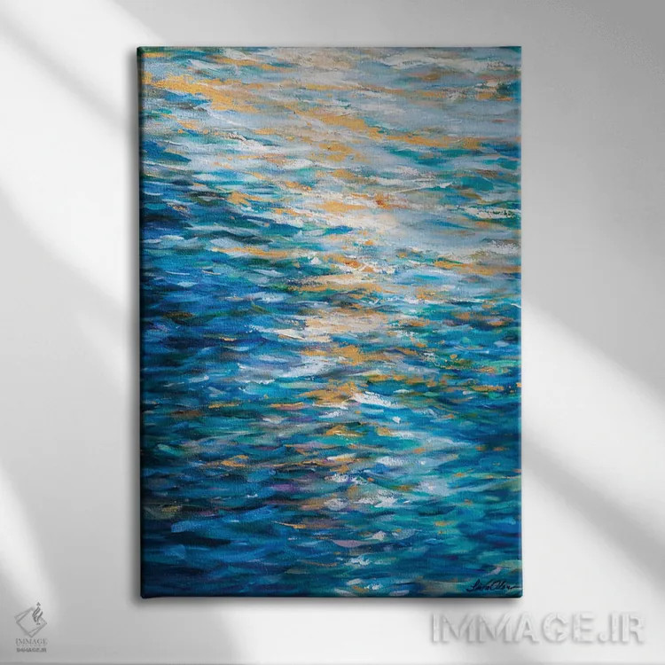 تابلو دکوراتیو تاثیر بازتاب اثر لیندا اولسن - نمای روبهرو روی دیوار