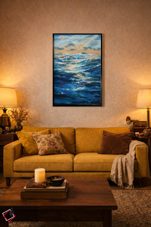 تابلو انتزاعی آرامش پیش از طوفان اثر لیندا اولسن - D4B