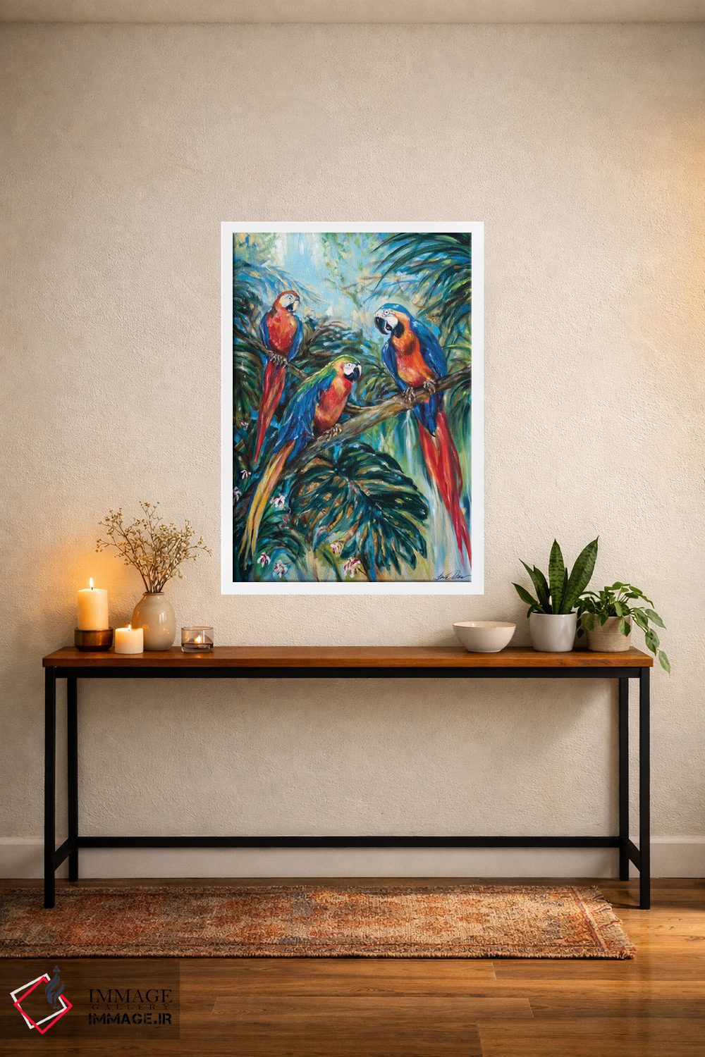 تابلو دکوراتیو گروه کر طوطی ها اثر لیندا اولسن - D2W