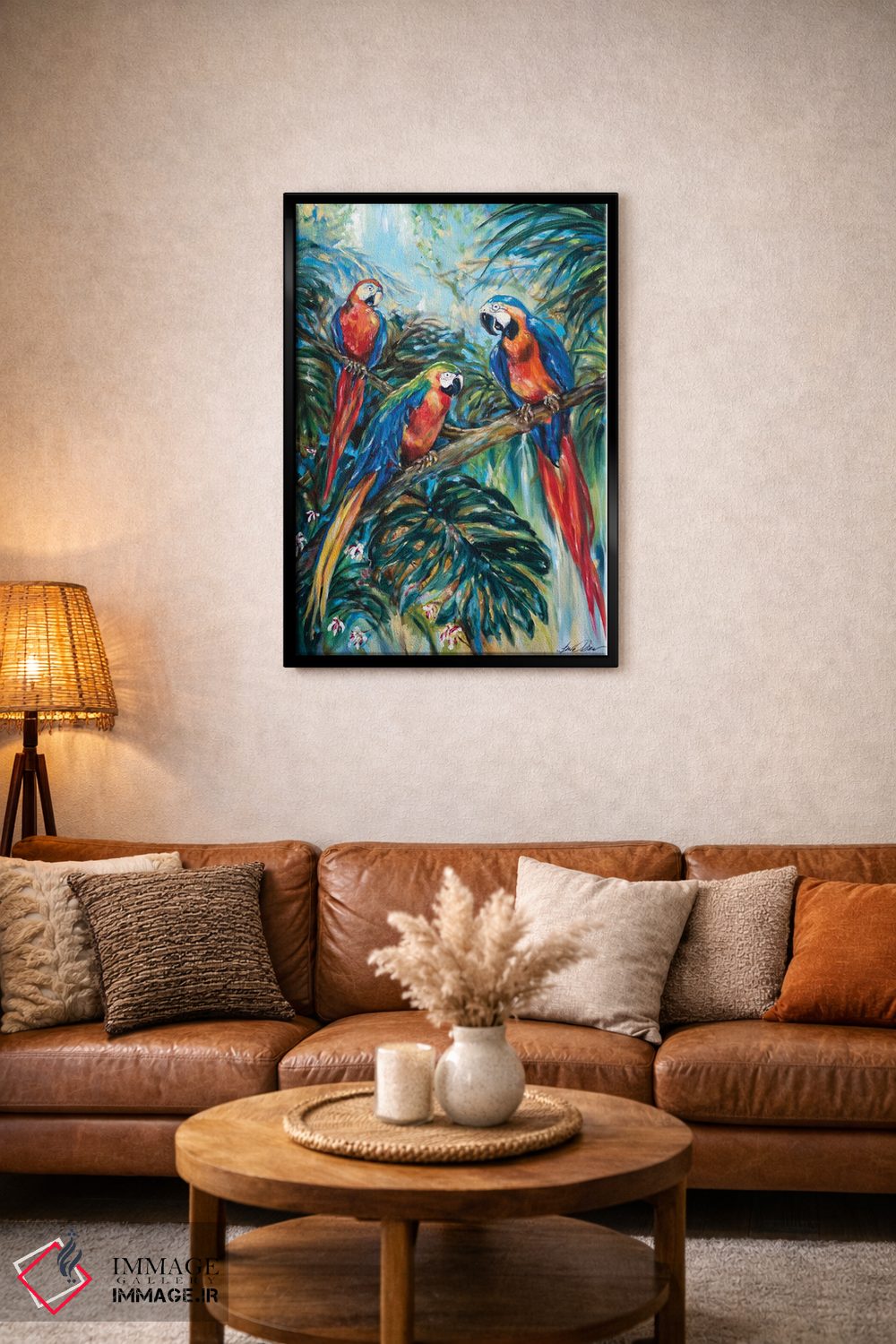 تابلو دکوراتیو گروه کر طوطی ها اثر لیندا اولسن - D3B