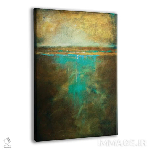 تابلو انتزاعی لب آب در روشنایی مهتاب اثر لیندا اولسن - نمای پرسپکتیو محصول