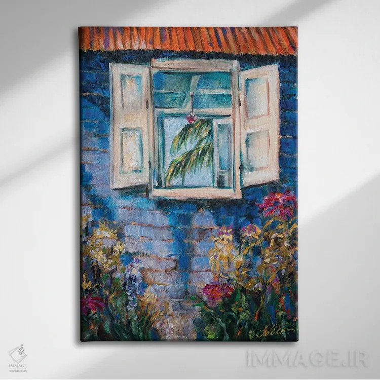 تابلو دکوراتیو بیرون، داخل، بیرون اثر لیندا اولسن - نمای روبهرو روی دیوار