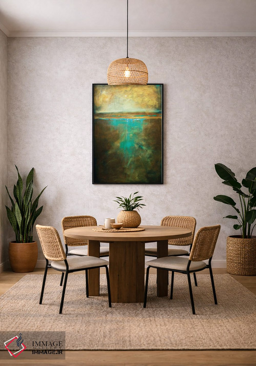 تابلو انتزاعی لب آب در روشنایی مهتاب اثر لیندا اولسن - D4B
