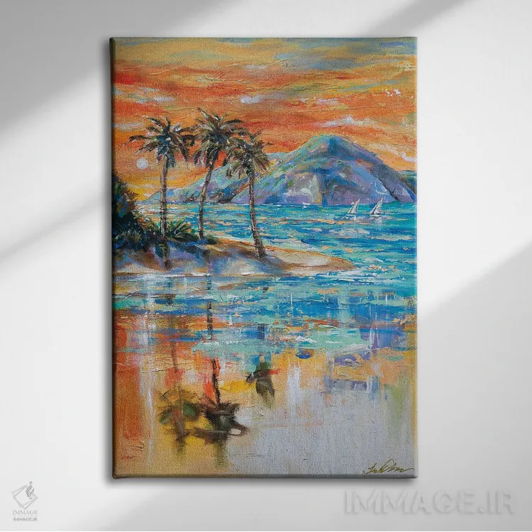 تابلو دکوراتیو بهشت اثر لیندا اولسن - نمای روبهرو روی دیوار