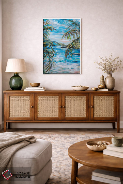 تابلو دکوراتیو صبح در خلیج لاک پشت ها اثر لیندا اولسن - D2W