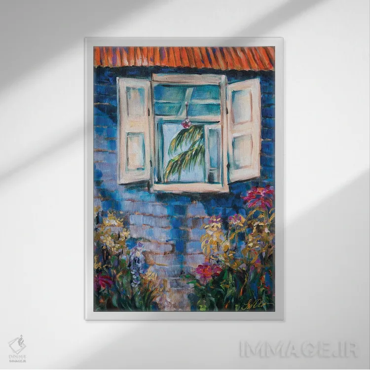 تابلو دکوراتیو بیرون، داخل، بیرون اثر لیندا اولسن - نمای قابدار سفید