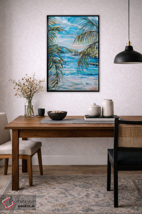 تابلو دکوراتیو صبح در خلیج لاک پشت ها اثر لیندا اولسن - D4B