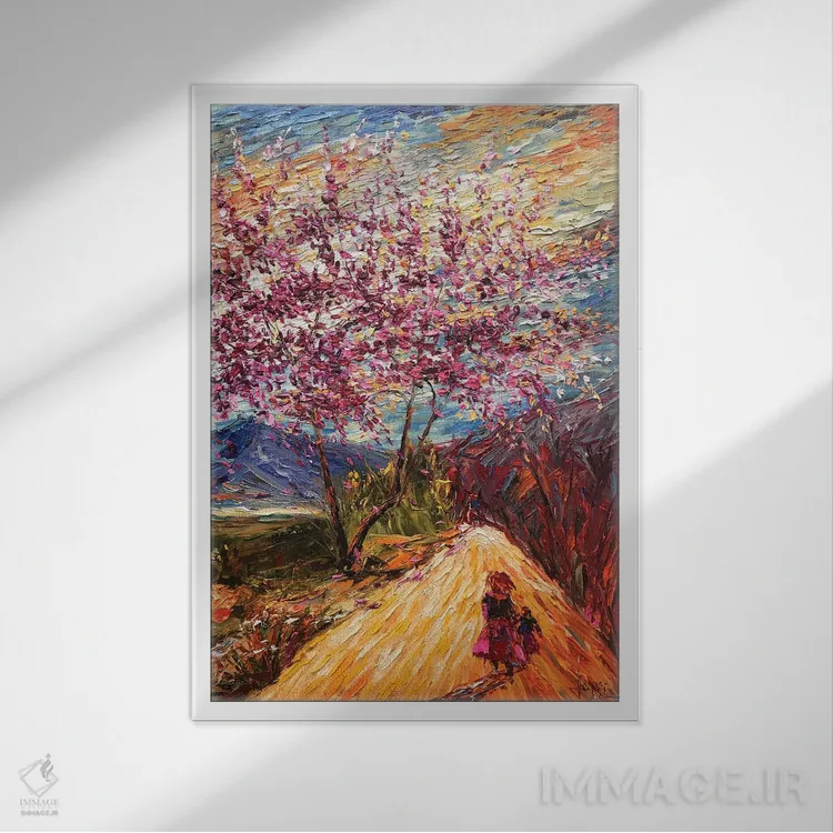 تابلو دکوراتیو "آفتاب بهاری" اثر له نگوک کوآن - نمای قابدار سفید