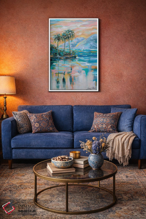 تابلو دکوراتیو قایقرانی در خلیج اثر لیندا اولسن - D1W