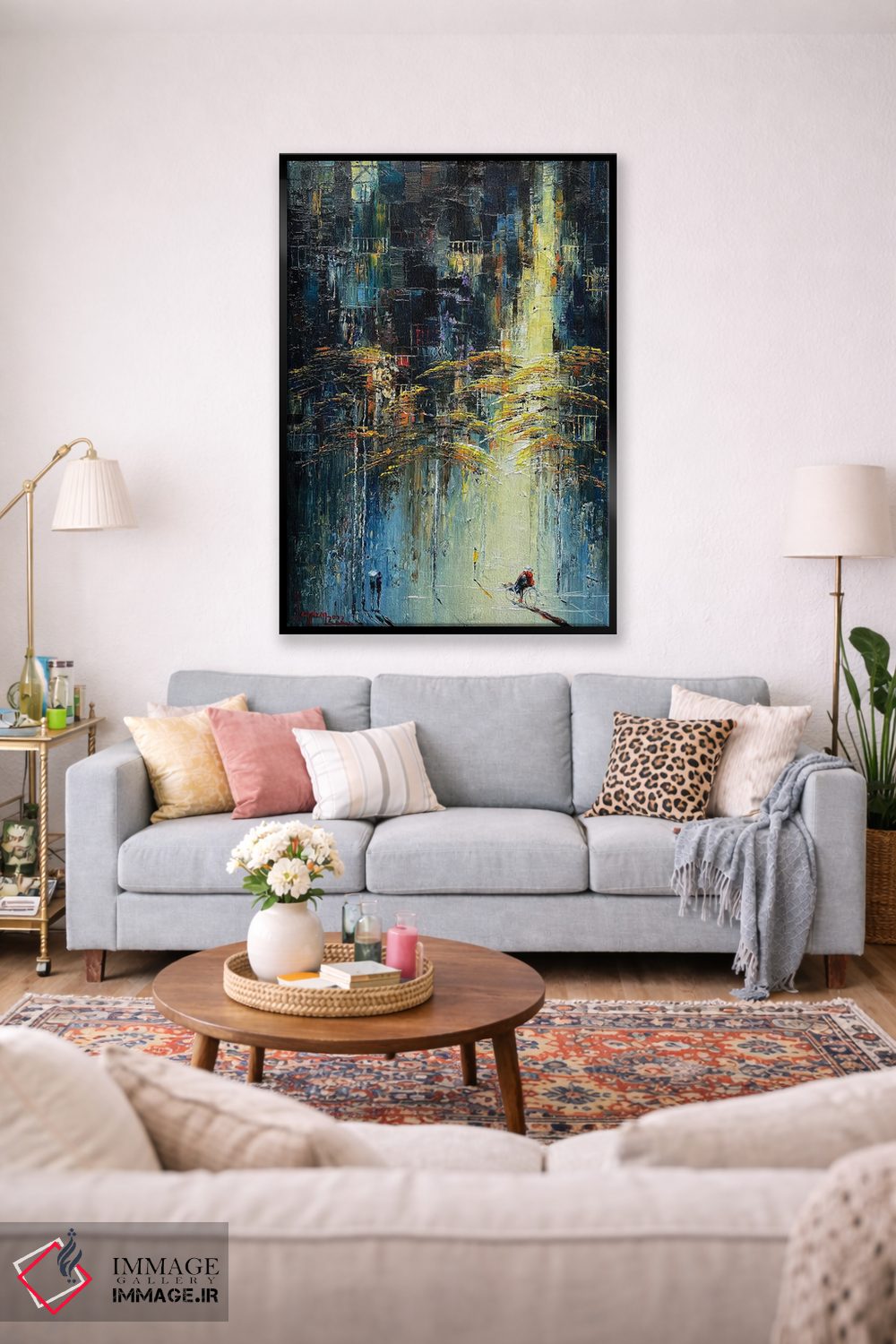 تابلو انتزاعی "رقص پاییزی آفتابی" اثر له نگوک کوآن - D1B