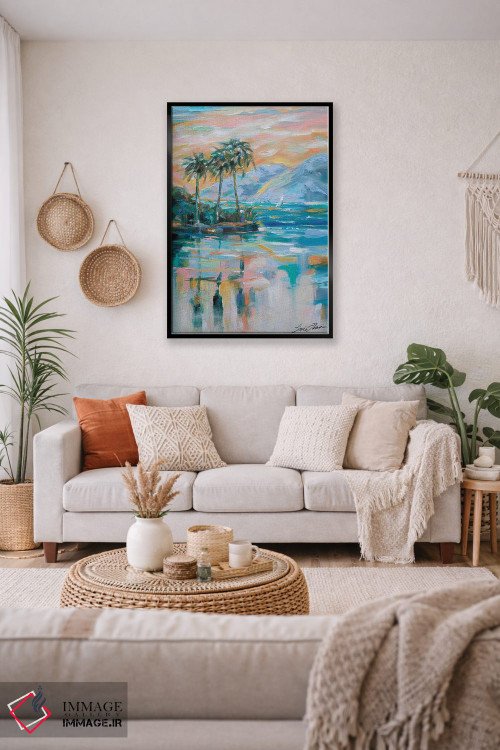 تابلو دکوراتیو قایقرانی در خلیج اثر لیندا اولسن - D2B