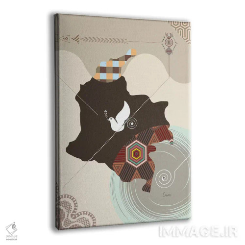 تابلو دکوراتیو "کلمبیا " اثر لانره استودیو - نمای پرسپکتیو محصول