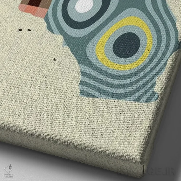 تابلو دکوراتیو "ایالت کالیفرنیا" اثر لانره استودیو - نمای نزدیک بافت بوم