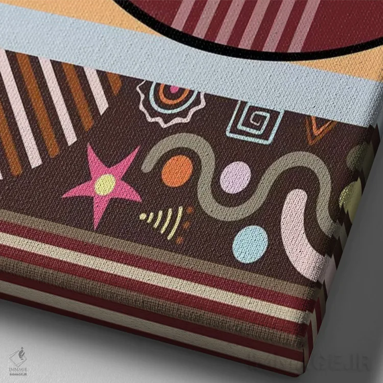 تابلو دکوراتیو "ساختمان کنگره " اثر لانره استودیو - نمای نزدیک بافت بوم