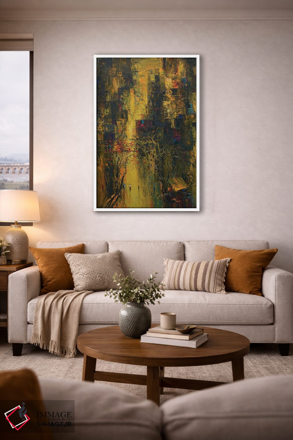 تابلو انتزاعی دلتنگ پاییز اثر له نگوک کوآن - D4W