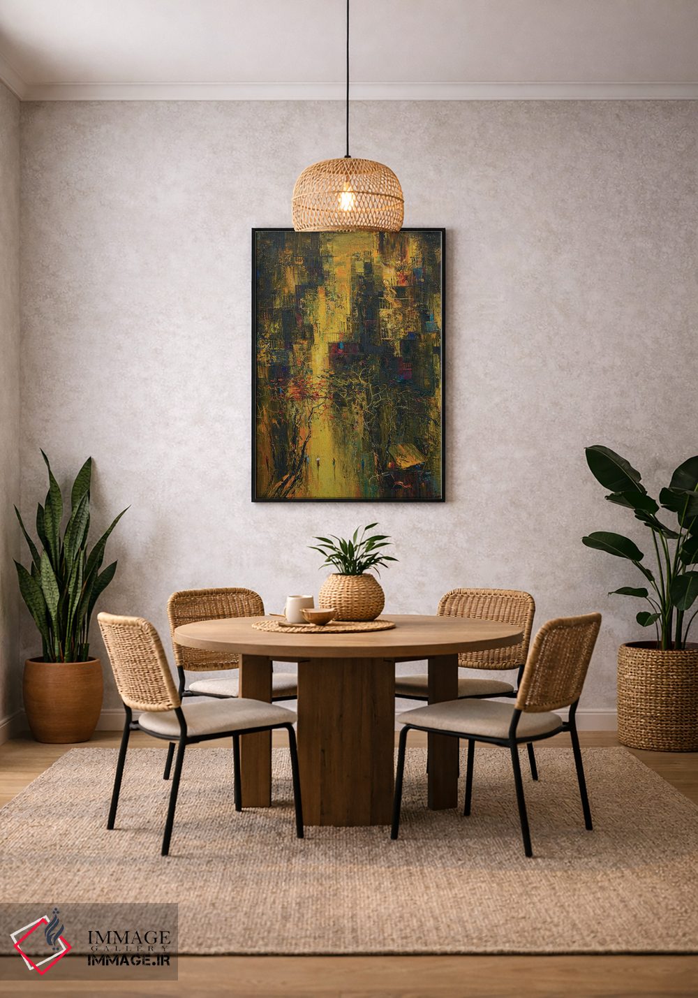 تابلو انتزاعی دلتنگ پاییز اثر له نگوک کوآن - D6B