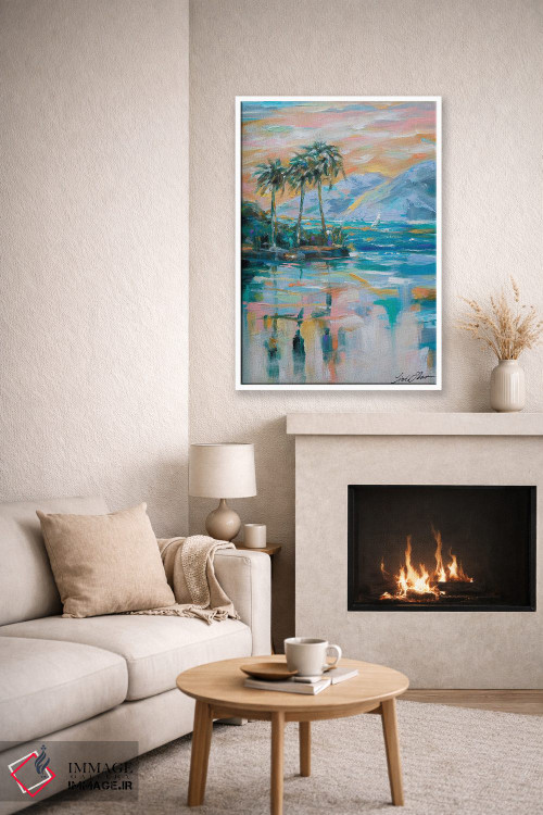 تابلو دکوراتیو قایقرانی در خلیج اثر لیندا اولسن - D6W