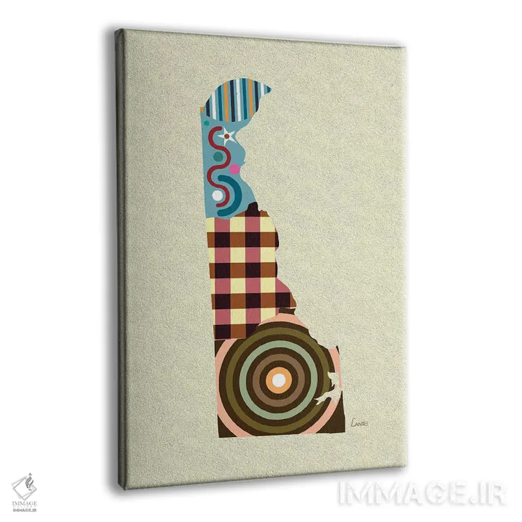 تابلو دکوراتیو "ایالت دلاویر" اثر لانره استودیو - نمای پرسپکتیو محصول