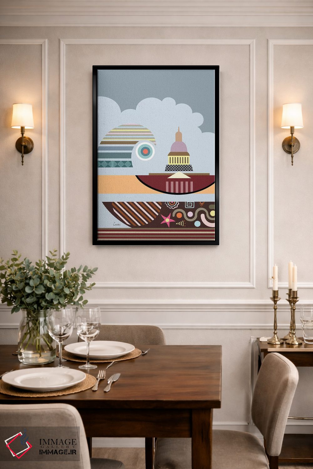 تابلو دکوراتیو "ساختمان کنگره " اثر لانره استودیو - D2B