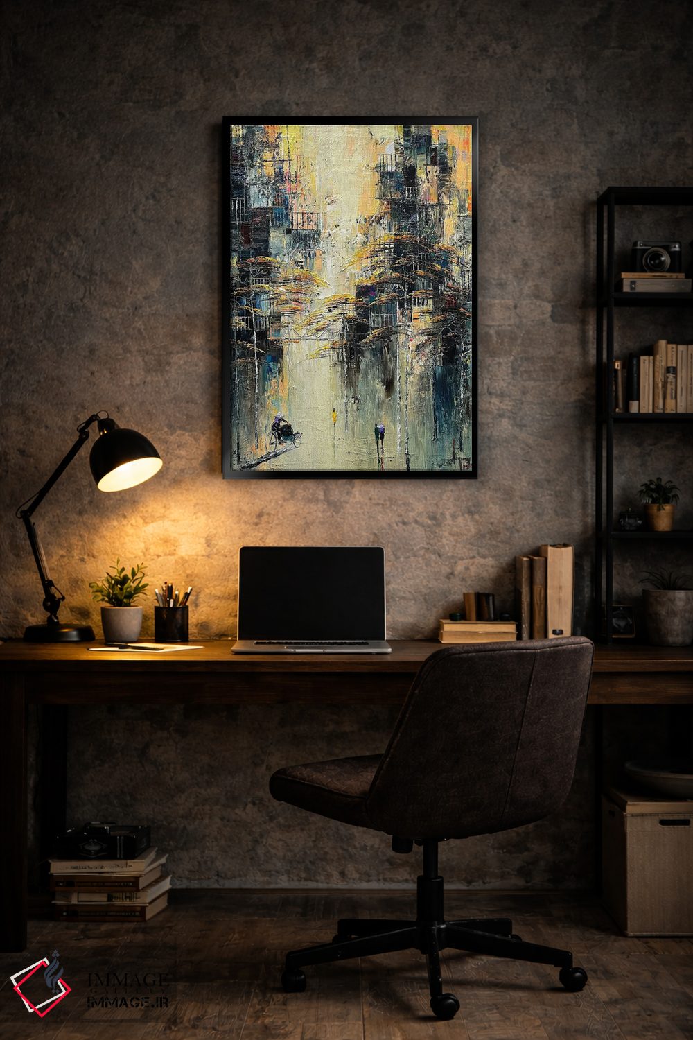 تابلو انتزاعی "کج بودن ابعادی" اثر له نگوک کوآن - D6B