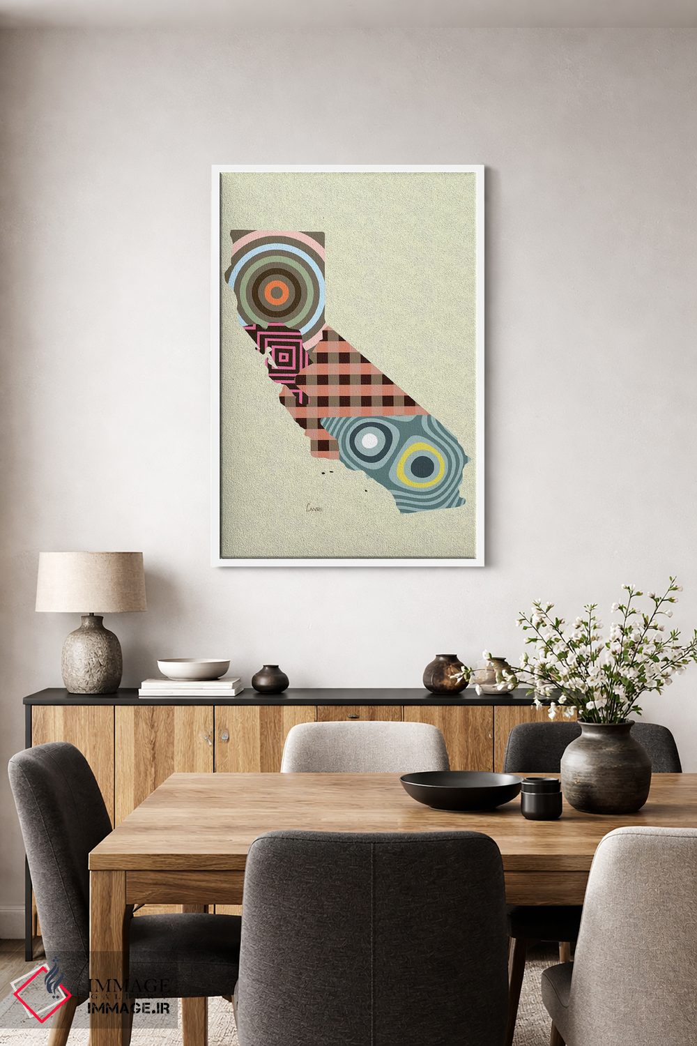 تابلو دکوراتیو "ایالت کالیفرنیا" اثر لانره استودیو - D2W