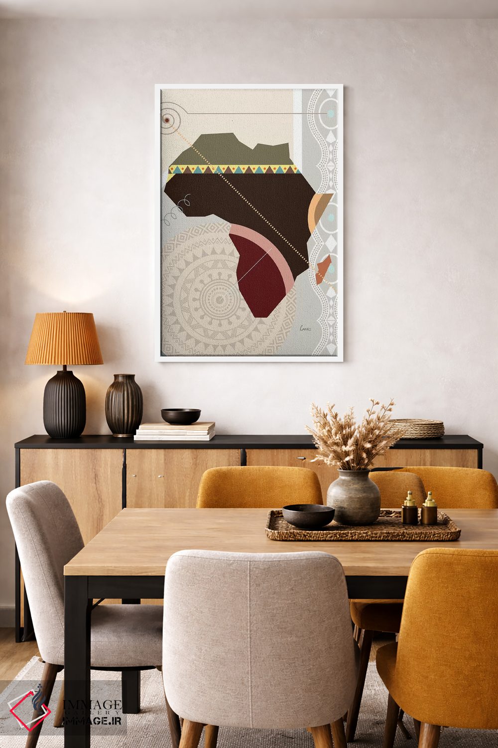 تابلو دکوراتیو "آفروویل" اثر لانره استودیو - D5W