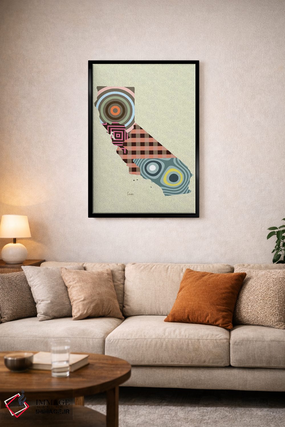 تابلو دکوراتیو "ایالت کالیفرنیا" اثر لانره استودیو - D3B