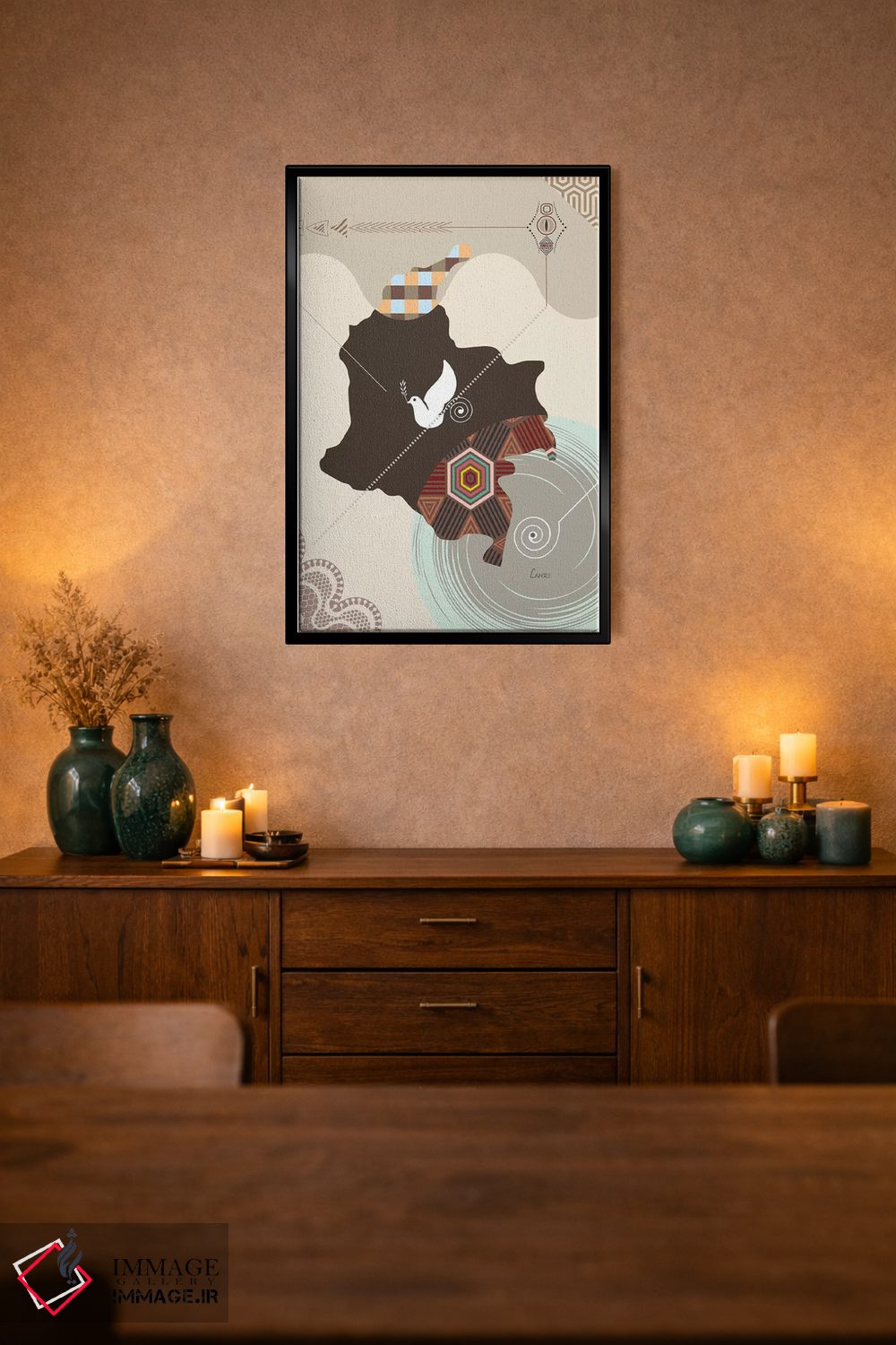 تابلو دکوراتیو "کلمبیا " اثر لانره استودیو - D2B