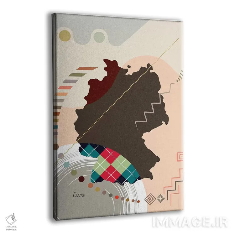 تابلو دکوراتیو "آلمان " اثر لانره استودیو - نمای پرسپکتیو محصول