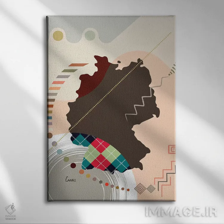 تابلو دکوراتیو "آلمان " اثر لانره استودیو - نمای روبهرو روی دیوار