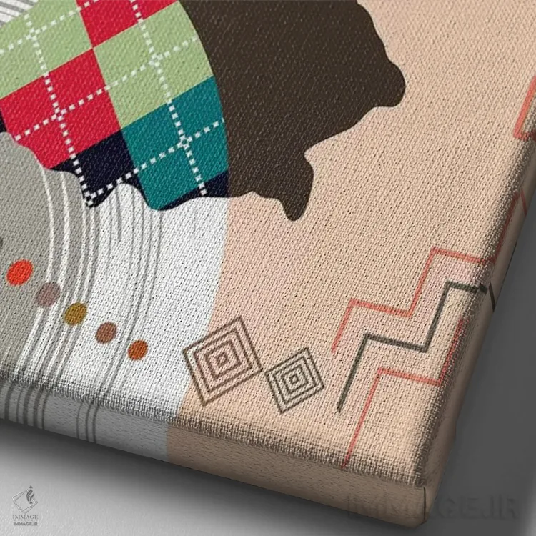 تابلو دکوراتیو "آلمان " اثر لانره استودیو - نمای نزدیک بافت بوم