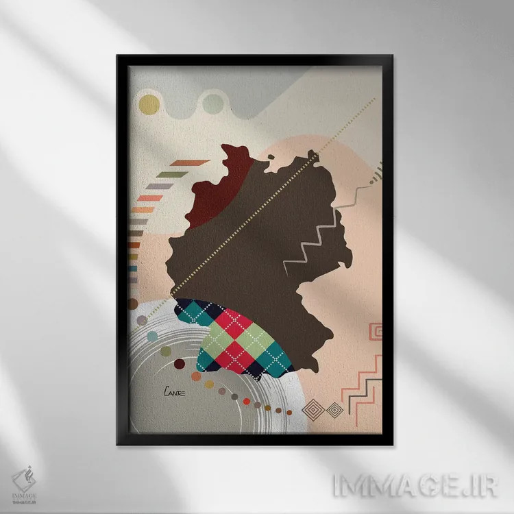 تابلو دکوراتیو "آلمان " اثر لانره استودیو - نمای قابدار مشکی